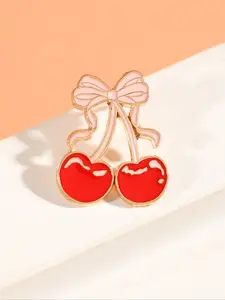 Cherry Creative Brooch Design Metal Cute Badge Student Gift Pin Book Bag Decoration Lapel Pin Durable Metal Pins