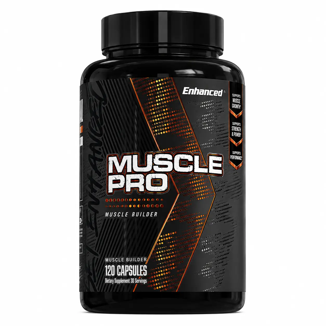 Enhanced Muscle Pro Natural Dietary Supplement - Lean Muscle Booster, Workout Support with Premium Protein Matrix for Strength Recovery - 120 Capsules, Protein Fitness Supplement Fitness Endurance Supplement Workout Supplement Optimum Edible