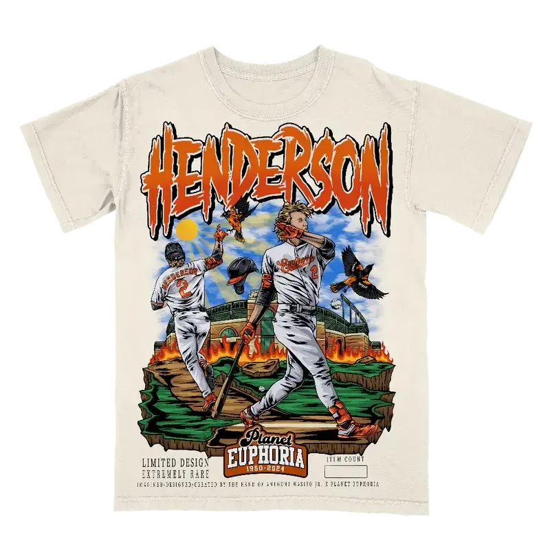 Gunnar Henderson Planet Euphoria Shirt Vintage 90s Baseball Graphic Tee for Men Women Fans Y2k Streetwear - KitchenEra, Bohemian, Shortsleeve