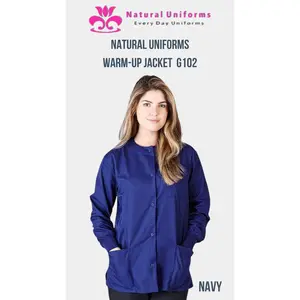 Natural Uniforms Warm-Up Scrub Jacket: BUTTON UP G102