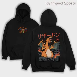 Retro Vintage Pokemon Lavender Town Charizard Mega Anime Oversized Double Printed Shirt, Anime Manga, Heavyweight Cotton, Gift For Anime Fan, Sweatshirt Manga