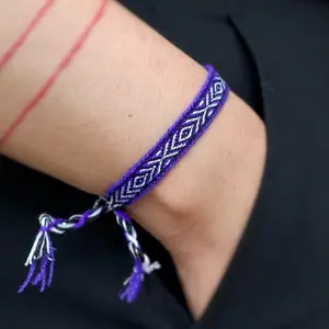 Dark Periwinkle Boho Woven Bracelet, Cloth Bracelet, Dainty Slim Gypsy Stackable Bracelet Minimalist, Handmade Jewelry,  Friendship Bracelet