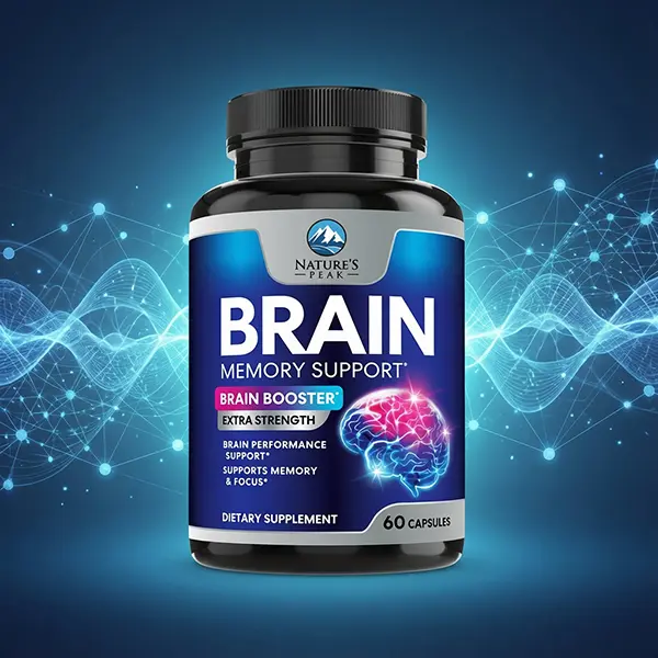 Brain Memory Supplement Capsules - 3X Strength Nootropic Formula for Focus Concentration & Mental Clarity Support - Cognitive Health Supplement with Bacopa Phosphatidylserine & DMAE - 60 Capsules