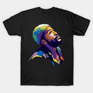 Marvin Gaye T-Shirt S-5XL Multicolor Classic Short Sleeve T-Shirt Cotton Menswear BK-432