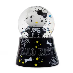 Sanrio Hello Kitty Black Skeleton Mini Light-Up Snow Globe | 3 Inches Tall