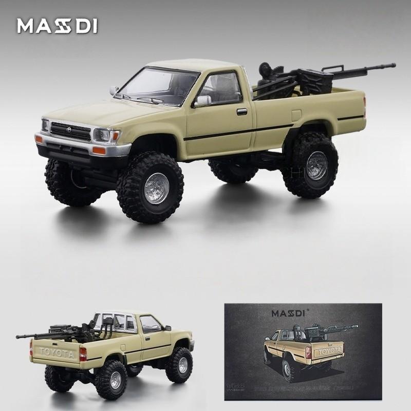 Toyota Hilux 1:64 Scale Die-Cast Metal Model, Single Cab 4wd All-Terrain Pickup, Military Style, Handicraft Collection, Gift & Puzzle Toy Kit, Diecast Metal Car