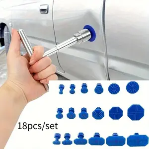 Car Dent Repair Puller, Car Repair Tools Kit With 18pcs Plastic Glue Tabs Metal T-Handle Dent Remover Universal For Car Accessories