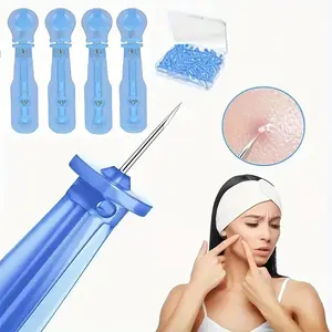 50/100PC Disposable Acne Needles, Sterile Individual Pack Blackhead Remover Tool, Portable Pimple Extractor Kit for Home Use
