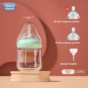 Obani Newborn Baby Bottle for Drinking Juice High Borosilicate Glass Baby Bottle Newborn Brand Baby Supplies