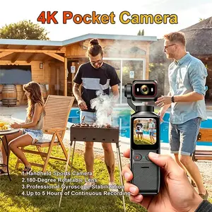 Real 4K Ultra HD Sports Camera Pocket Camcorder Recording Video Photography Waterproof Action Cam Touch Screen Handheld Vlog Digital Recorder