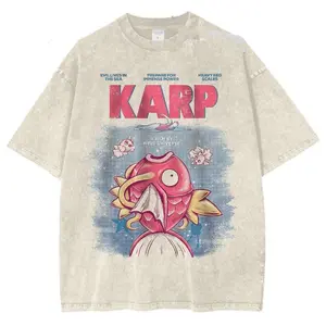 Jaws x Magikarp T-Shirt, Anime Graphic Tee, Casual Menswear Top, Fashion Cotton, Full Colors, Full Sizes, For Men, For Women