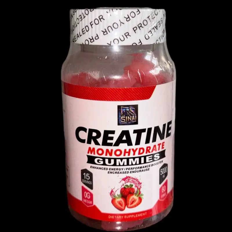 Creatine Monohydrate Gummies 5000mg 2 Pack 120pcs With BCAA