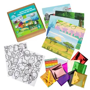 Make Your Own Foil Animal Art Scenes - 11" x 8 1/2", Makes 5