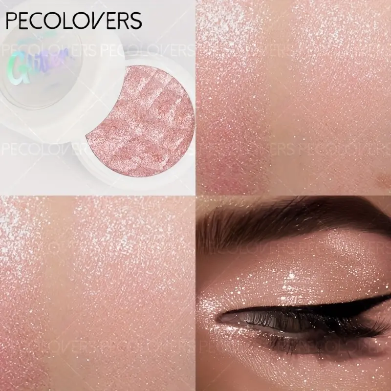 Eyeshadow Cream Mashed Potato Texture, Pearl Glitter & Metallic Shine, High Pigment Cosmetic, Ideal for Stage Parties & Christmas Gifts