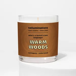 Warm Woods Funny Candle – Mahogany and Cedarwood Scent