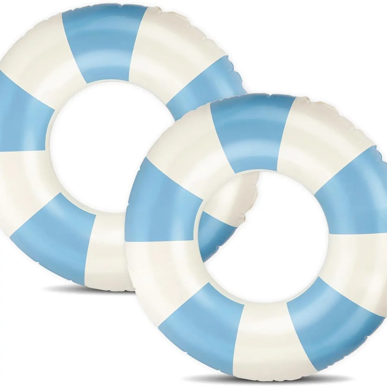 2 Pack Kids Inflatable Swimming Rings for Boys Girls Ages 10-15, Portable Round Floats with Hand Pump, Pool Beach Lake Summer Party Supplies, Fun Inflatable Circle, Inflatable Floater