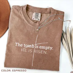 Comfort Colors The Tomb Is Empty, He Is Risen T-shirt, Easter Tee, Christian Apparel