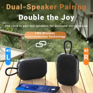 [ZealSound] D35 Wireless Bluetooth Speaker - Mini portable stereo Bluetooth speaker with 5 playback modes - Great for outdoor activities and parties
