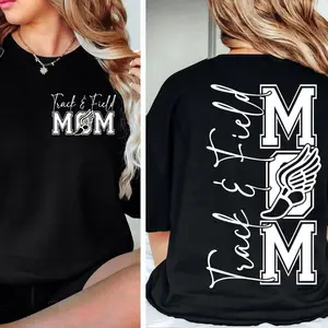 Track And Field Mom Tshirt Sweatshirt Hoodie, Track Mom Shirt, Cross Country Track, Game Day, Sports Mom, Unisex Sweater Pullover Tee