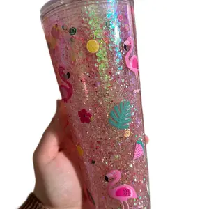 25oz Snow Globe Glitter Cup