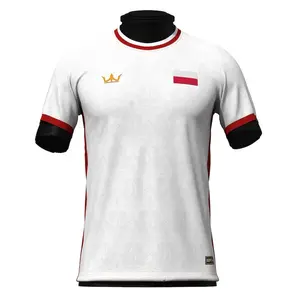 Poland Soccer Jersey 2026 White Red Side Panel Fan Shirt Unisex Loose Casual Streetwear Sporty Tee Fall Winter Spring Futbol Supporter Gift Men Women Top