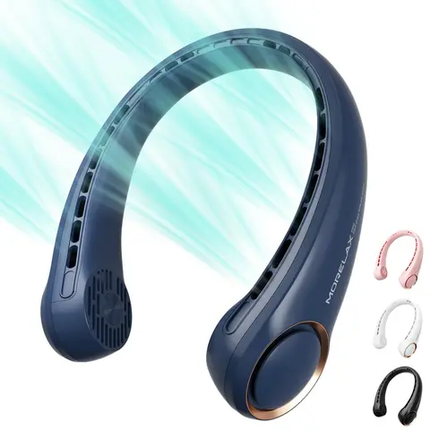 Neck Fan, USB Rechargeable Personal Fan, 3 Speeds Adjustable Powerful Strong Wind 360° Cooling, Quiet, No Blade Design, No Hair Twisting, Summer Home Appliance Gift