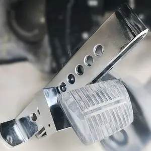 Car Clutch Lock Multi-Functional Steering Wheel Anti-Theft Lock Adjustable Retractable U-Shaped Lock, Brake Gas Pedal Lock