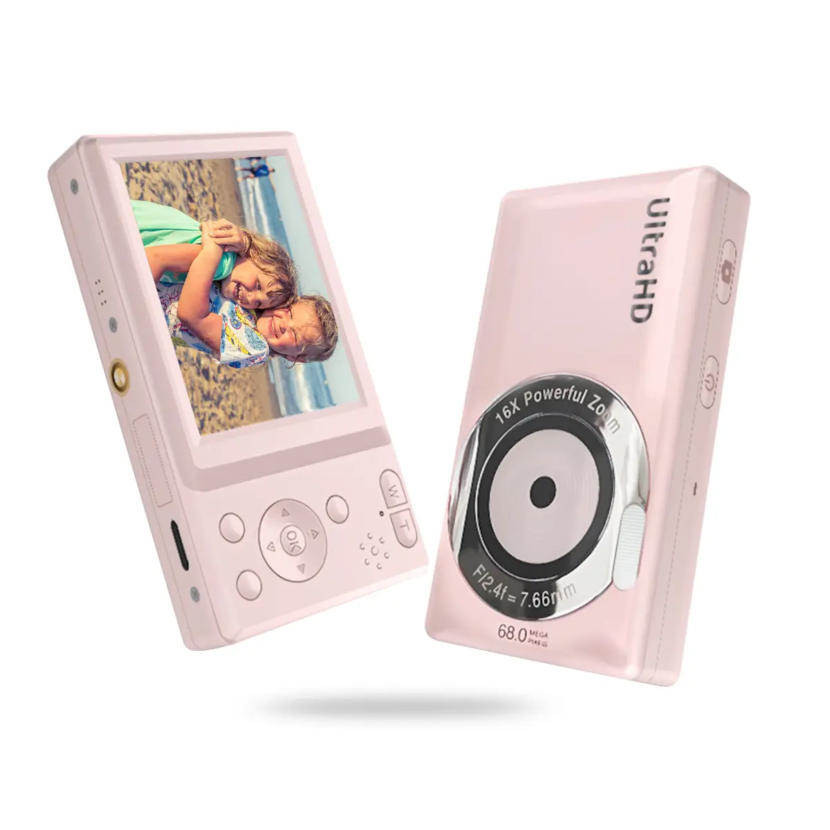 Digital Camera,camera,Ultra HD,Compact Digital Point & Shoot Camera - 16X Zoom, Flash, LCD Display, SD Memory Card included, USB Rechargeable, Portable for Travel & Vlogging, Ideal Holiday Gift for Beginners