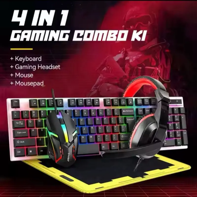 4 in one T wolf Hurricane beast Gaming combo set