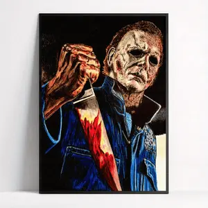Halloween gift Halloween s michaels s myerss Canvas Art Print - Frameless Wall Decor For Living Room, Bedroom, Home Office - Vintage & Modern Style Artistic