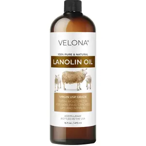 velona Lanolin Oil USP Grade 16 fl oz | 100% Pure and Natural Carrier Oil | Refined, Cold pressed | Skin, Hair, Body & Face Moisturizing