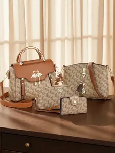 Women's Fashion Print Handbag Set, Casual Crossbody Bag & Wallet, Versatile Shoulder Bag, Perfect for Daily Use, All Seasons