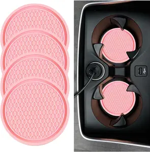 4 count  Cup Holder Coaster, 2.7 Inch Honeycomb Non-Slip  Coaster, Auto Embedded in Ornaments Coaster, Universal Cup Holder Insert Mat for   Interior Accessories ()