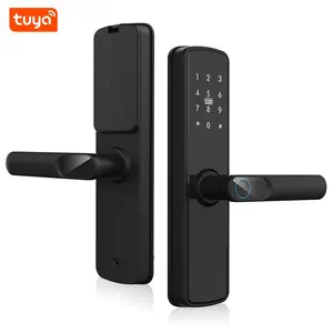 TUYA Smart Door Lock with Fingerprint Recognition, Keyless Entry, Electronic WIFI Door Lock, Supports APP, Fingerprint, Ic Card, Password, Temporary Password, NFC, KEY for Apartment, Hotel, Office