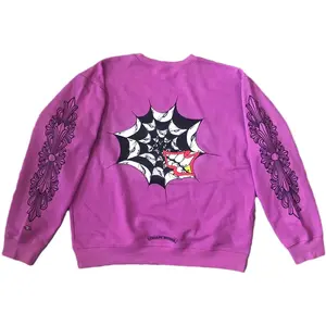 Chrome Hearts Matty Boy Spider Web Crewneck Sweatshirt Purple - Lightly Worn
