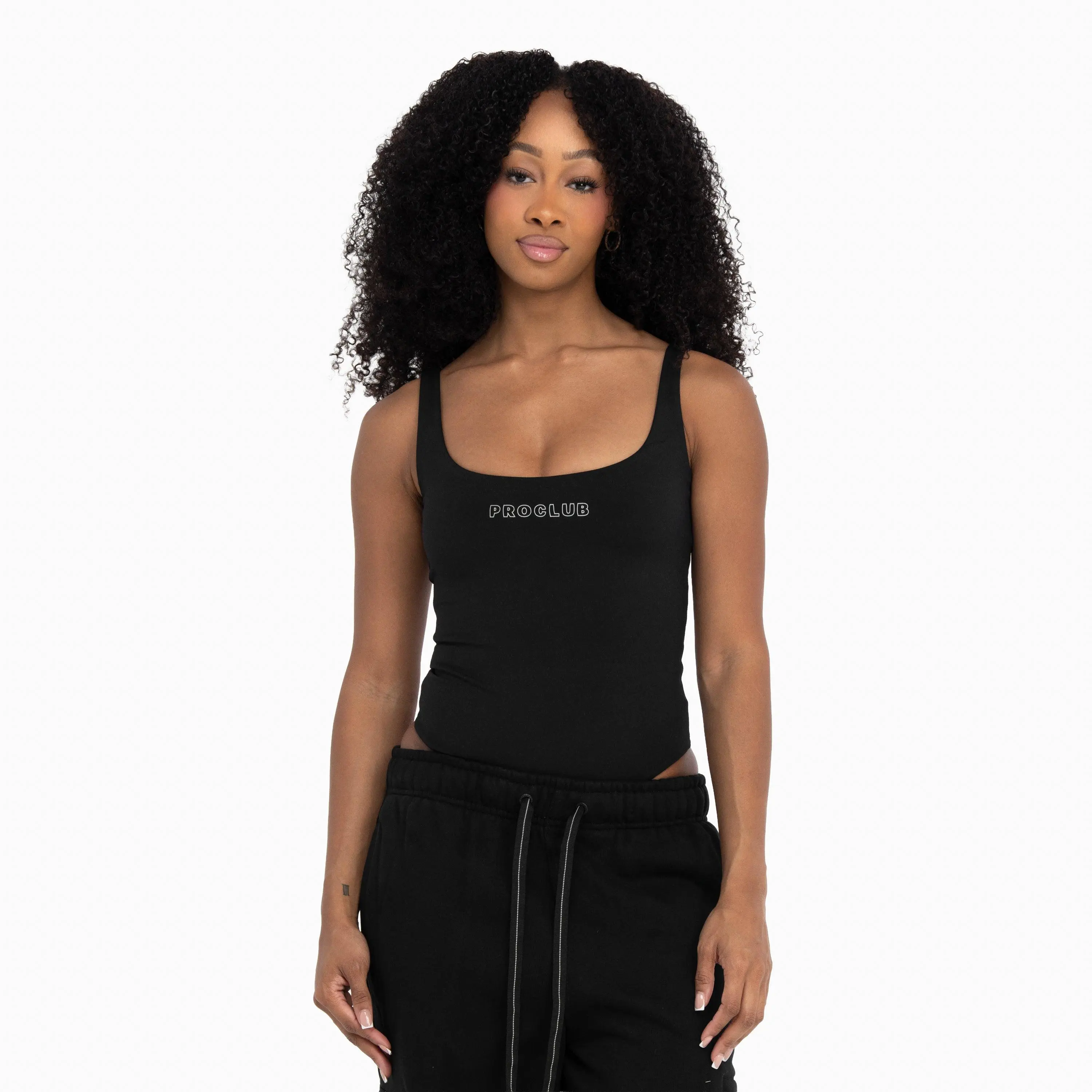 Pro Club Women's Seamless Performance Fabric Thong Bodysuit, a Moisture-Wicking Layering Top with a Smooth Fit for Jeans, Tops, Bottom
