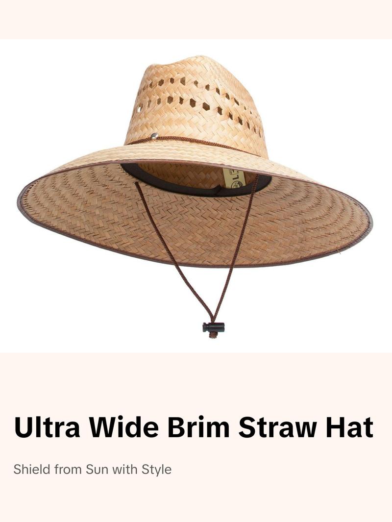 TopHeadwear Ultra Wide Brim Straw Sun Hat