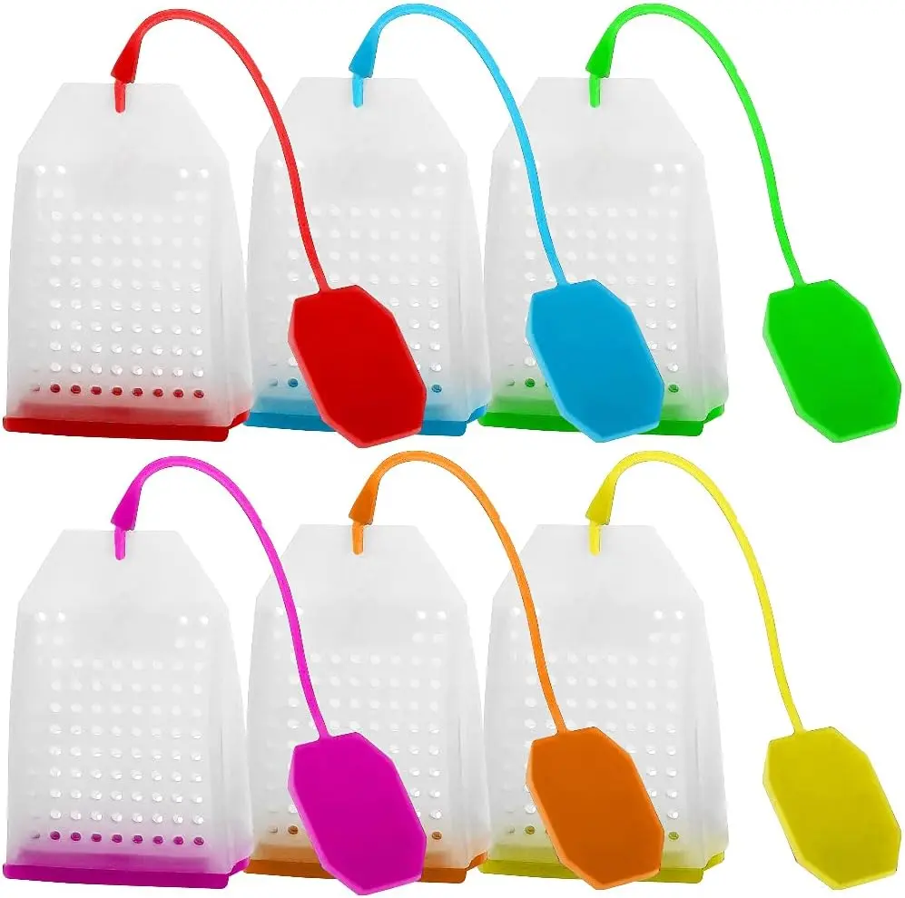 FineGood 6-Pack Classic Heat-Resistant Silicone Tea Infuser, Reusable Fine Mesh Filter Strainer for Loose Tea, Ideal for Daily Use
