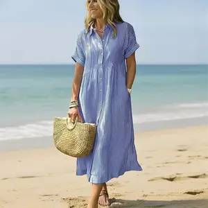 The Loose Striped Shirt Dress That Hides All The Right Places