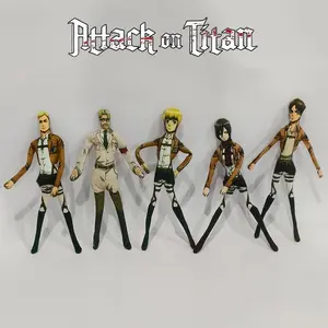 Anime Attack on Titan Rivaille Ackerman Eren Jaeger Cosplay Doll Plush Stuffed Dolls Abstract Wire Skeleton Halloween Props