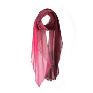 MIRROR IN THE SKY Souffle Semi Felted Degradee Shawl in Clash & Tanin