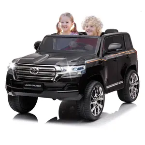 【Black Friday】GARVEE 2 Seater Electric Ride On Car Truck with 12V Battery, Remote Control, Safety Belt, LED Lights, and Four Powerful Wheels - Perfect Gift for Boys and Girls, Black