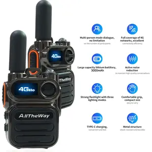 M11 Global Walkie Talkies with Sim Cards Long Range - Handheld 2 Way Radios Unlimited Range - Rechargeable PTT Push to Talk Over Cellular Radio Audio