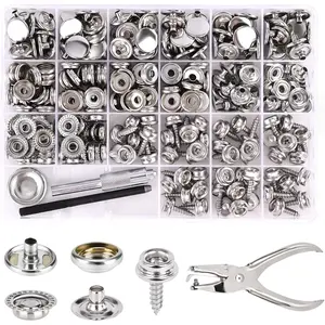 354 pcs canvas buckle kit, marine grade stainless steel screw buckle, boat cover buckle, carpet buckle kit with boat cover furniture setting tool