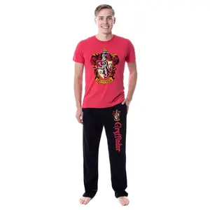 Harry Potter Mens' Hogwarts All Houses Wizarding World Sleep Pajama Set