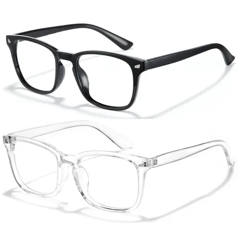 Unisex Stylish Protective Eyewear - Sturdy Metal Frame, 140mm Width, Polycarbonate HD Blue Light Blocking Lenses, Fashion Accessory Eyewear, Stylish Protective Glasses, Men's & Women's Accessories for Screen Work, Party Masks Supplies