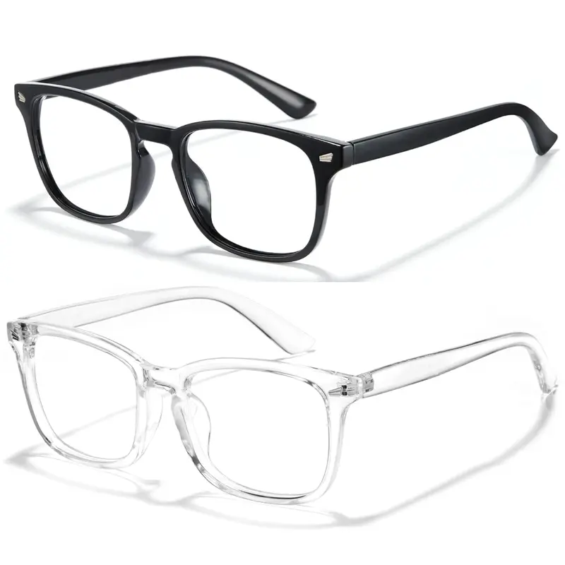Unisex Stylish Protective Eyewear - Sturdy Metal Frame, 140mm Width, Polycarbonate HD Blue Light Blocking Lenses, Fashion Accessory Eyewear, Stylish Protective Glasses, Men's & Women's Accessories for Screen Work, Party Masks Supplies