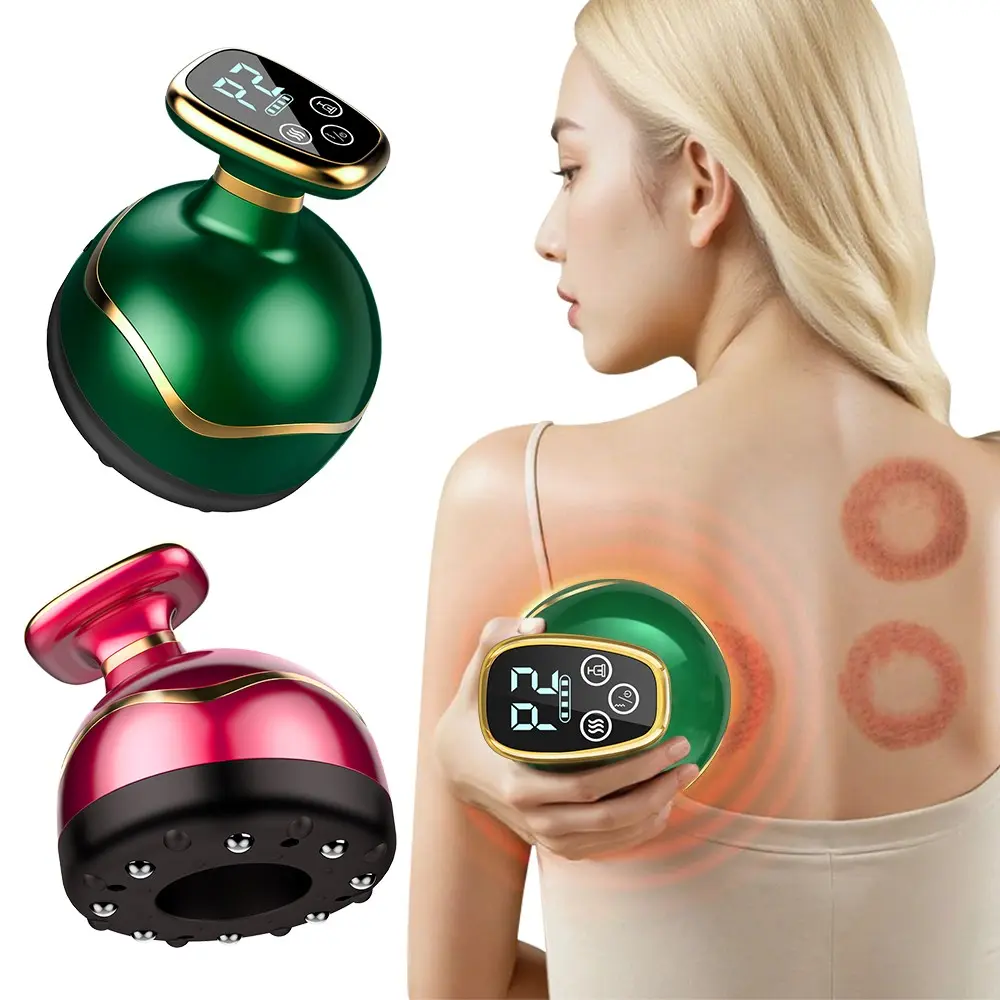 Portable Electric Massage Cupping Tool, Heating Cupping Instrument, Portable Spa, Smart Back Massager, Full Body Scratching Tool, 9-Level Heating Vibration Adjustment, USB Rechargeable Massagers, Holiday Gift