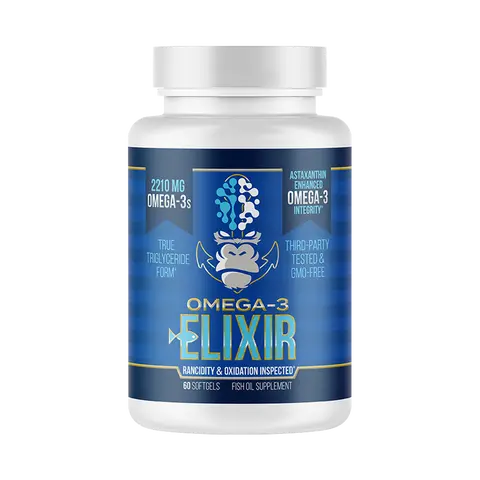 Gorilla Mind - Omega-3 Elixir - Third Party Tested Fish Oil Supplement - 60 Softgels (30 servings)