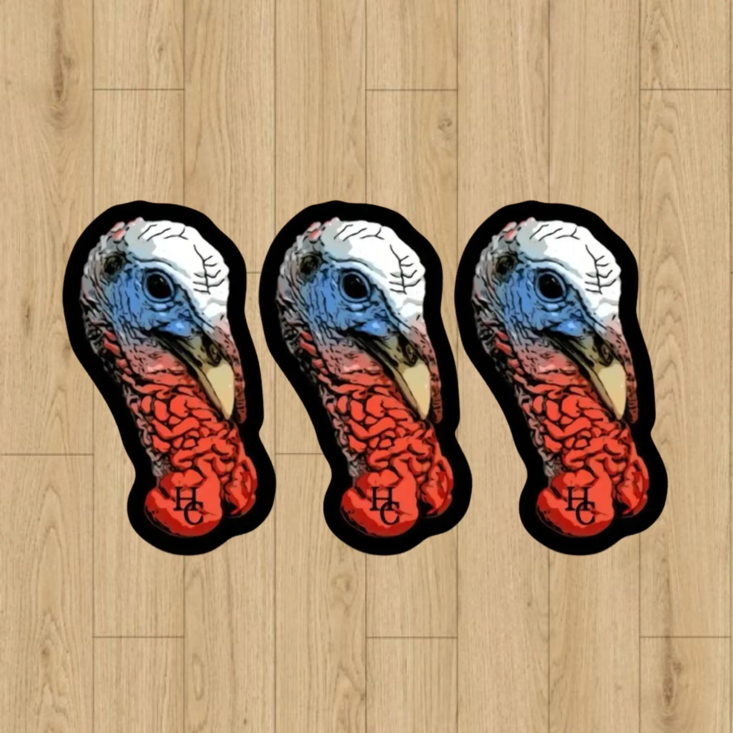 Turkey Head Sticker Pack – Vintage Wild Turkey Hunting Decals for Hunters, Outdoor Cabin Gear, Hunting Day Collectors Pack